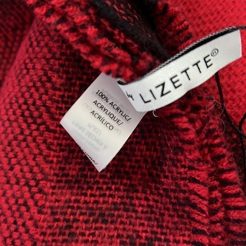 NEW!!! Athleta Lizette Red/Black Reversible Scarf